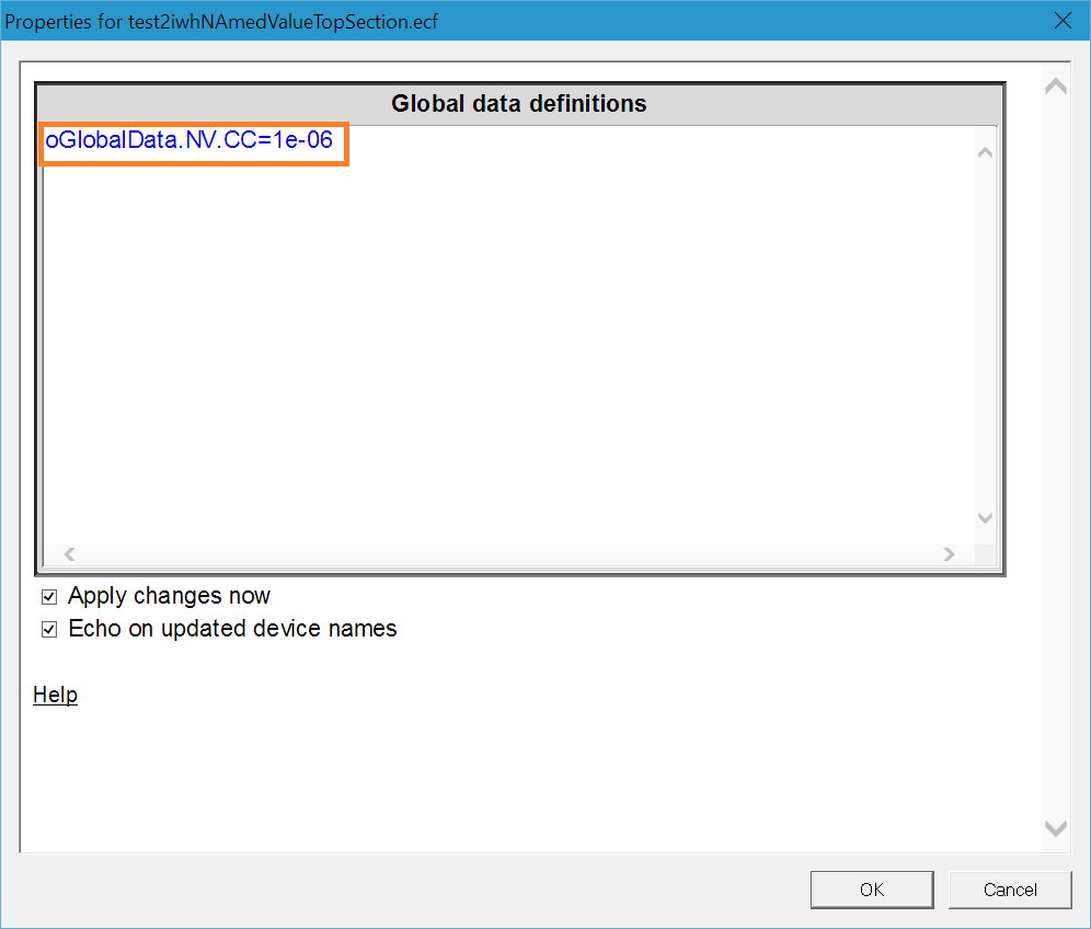 Global Data Definitions