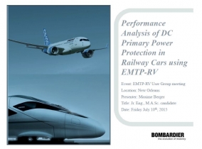 Performance Analysis of DC Primary Power Protection in Railway Cars using EMTP-R