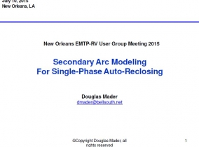 Secondary Arc Modeling Single-For Phase Auto-Reclosing