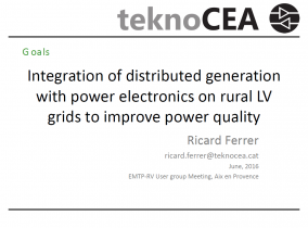 Integration of distributed generation with power electronics on rural LV grids t