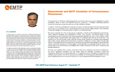Measurement and EMTP Simulation of Ferroresonance Phenomenon