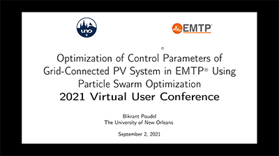 Optimization of Control Parameters of Grid-Connected PV System in EMTP