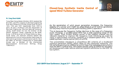 Closed-loop Synthetic Inertia Control of a Variable-speed Wind Turbine Generator