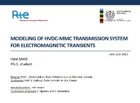 [HVDC]_MODELING OF HVDC-MMC TRANSMISSION SYSTEM FOR ELECTROMAGNETIC TRANSIENTS