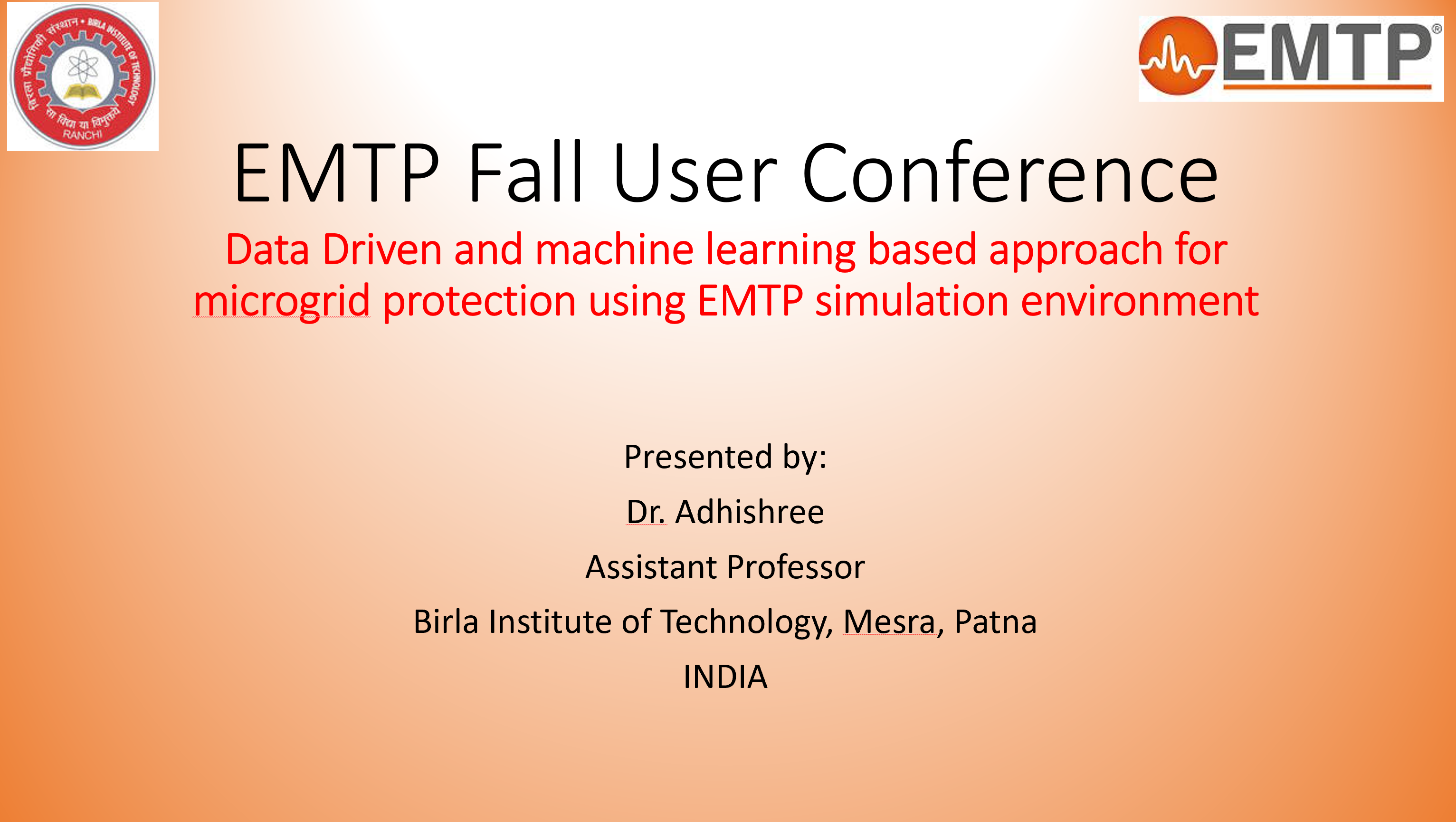 Data driven and machine learning based approach for microgrid protection using EMTP