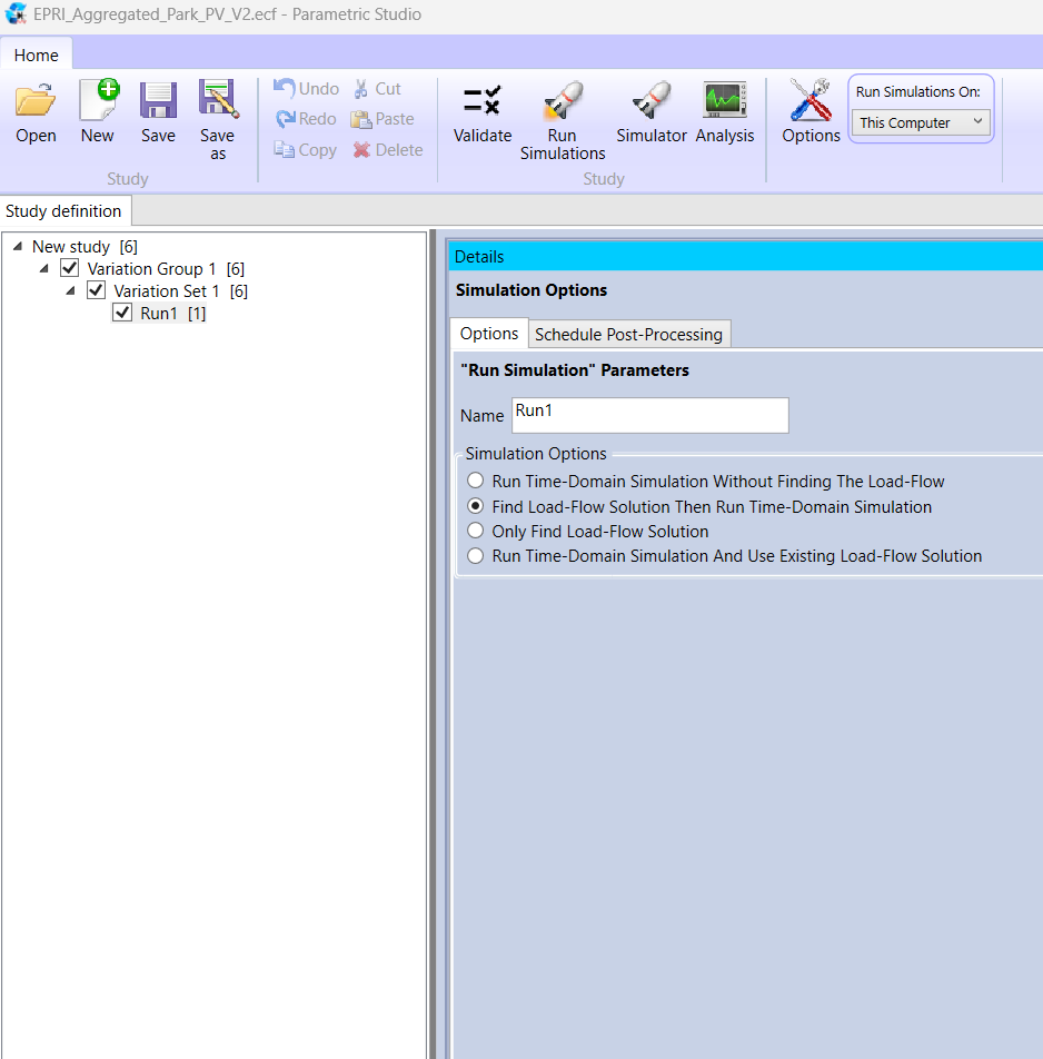 Figure 5. Simulation types